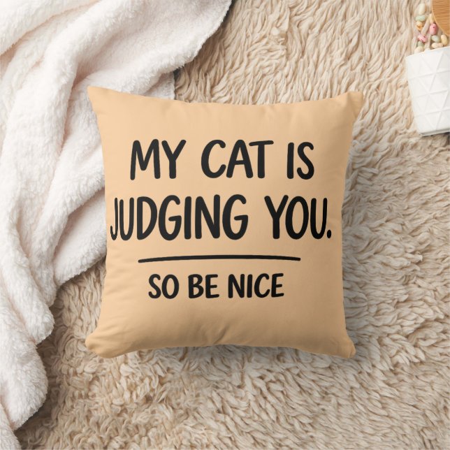 Mijn kat beoordeelt je dus wees aardig kussen - Le (Deken)