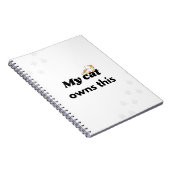 Mijn Kat Bezit Dit Grappige Katten Notitieboek (Rechterzijde)