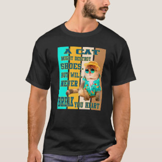 Mijn kat breekt nooit je hart... pap mam kat t-shirt