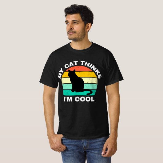 Mijn kat denkt dat ik Cool T-shirt ben (Voorkant volledig)