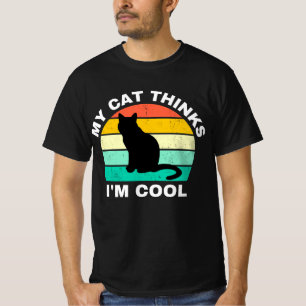Mijn kat denkt dat ik Cool T-shirt ben