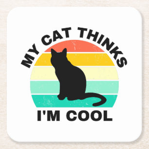 Mijn kat denkt dat ik kool ben kartonnen onderzetters