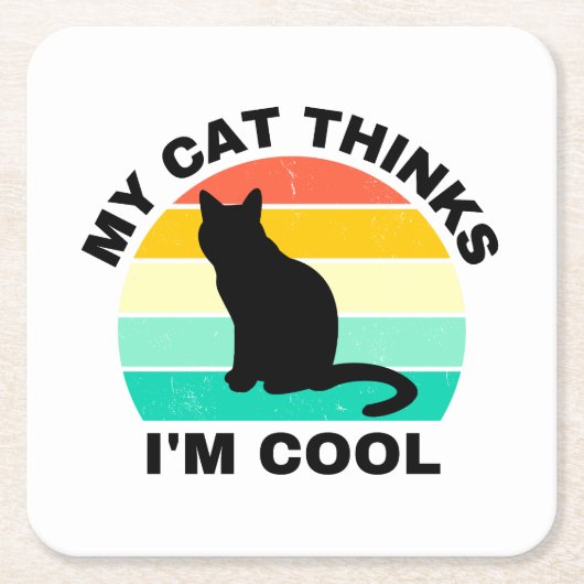 Mijn kat denkt dat ik kool ben kartonnen onderzetters (Voorkant)
