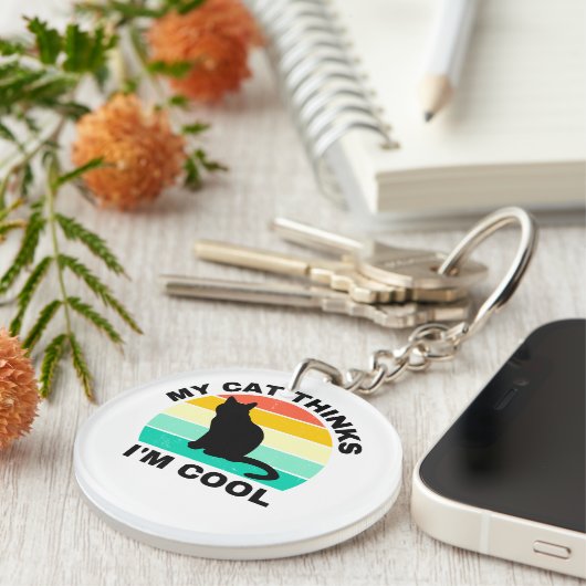Mijn kat denkt dat ik kool ben sleutelhanger (Voorkant Rechts)