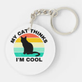 Mijn kat denkt dat ik kool ben sleutelhanger (Achterkant)