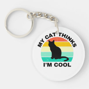Mijn kat denkt dat ik kool ben sleutelhanger