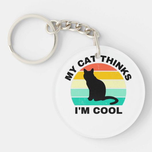 Mijn kat denkt dat ik kool ben sleutelhanger (Voorkant)