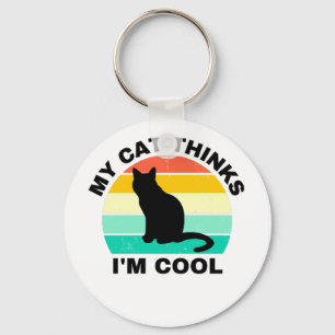 Mijn kat denkt dat ik kool ben sleutelhanger
