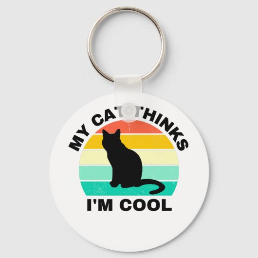 Mijn kat denkt dat ik kool ben sleutelhanger (Voorkant)