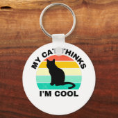 Mijn kat denkt dat ik kool ben sleutelhanger (Voorkant)
