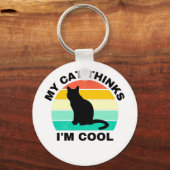 Mijn kat denkt dat ik kool ben sleutelhanger (Achterkant)