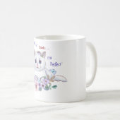 Mijn kat denkt dat ik perfect Cat Illustration Mok (Voorkant rechts)