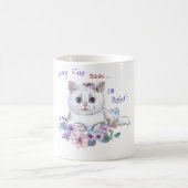 Mijn kat denkt dat ik perfect Cat Illustration Mok (Center)