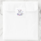Mijn kat denkt dat ik perfect Cat Illustration Sti Vierkante Sticker (Tas)
