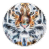 Mijn kat doet tijgerportretenergie omhoog keramische knop (Voorkant)