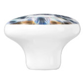 Mijn kat doet tijgerportretenergie omhoog keramische knop (Zijkant)