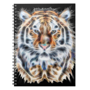 Mijn kat doet tijgerportretenergie omhoog notitieboek