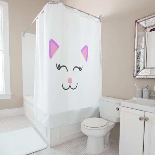 Mijn kat douchegordijn (In situ)