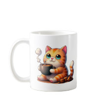 Mijn kat drink koffie