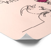 Mijn kat Drink melk, ik Drink wijn Poster (Hoek)