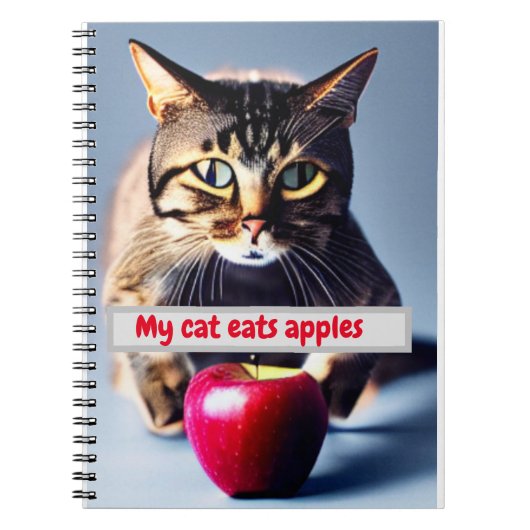 mijn kat eet appels notitieboek (Voorkant)