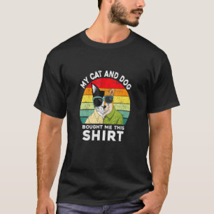 Mijn kat en hond kochten me zijn vintage kat moede t-shirt