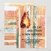 Mijn kat en ik hebben Aankondiging verhuisd (Voorkant / Achterkant)