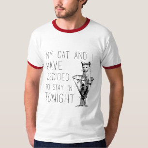 Mijn kat en ik hebben besloten in de Humor te blij T-shirt