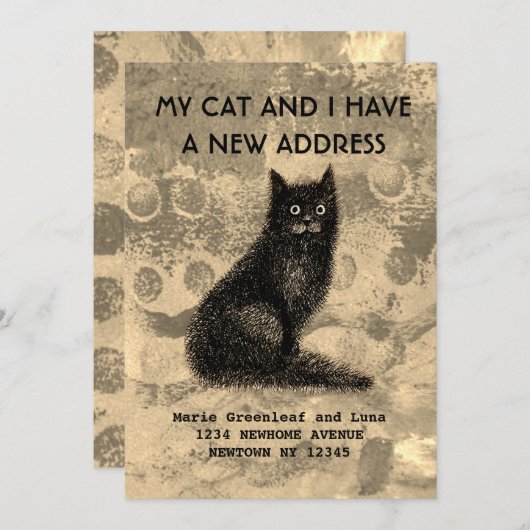 Mijn kat en ik hebben de aankondiging verplaatst (Voorkant / Achterkant)