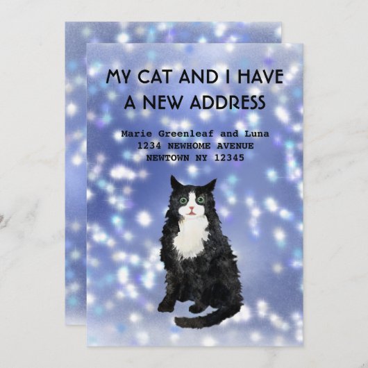 Mijn kat en ik hebben de aankondiging verplaatst (Voorkant / Achterkant)