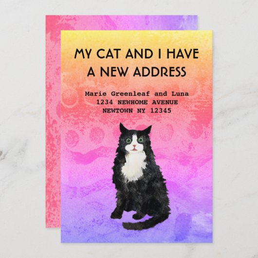 Mijn kat en ik hebben een mededeling aankondiging (Voorkant / Achterkant)