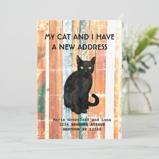 Mijn kat en ik hebben een mededeling aankondiging (Staand voorkant)