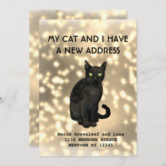 Mijn kat en ik hebben een mededeling aankondiging (Voorkant / Achterkant)