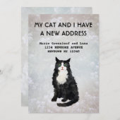 Mijn kat en ik hebben een mededeling verhuisd aankondiging (Voorkant / Achterkant)