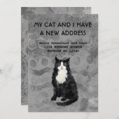 Mijn kat en ik hebben een mededeling verhuisd aankondiging (Voorkant / Achterkant)