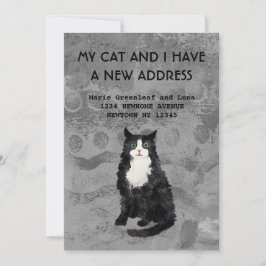 Mijn kat en ik hebben een mededeling verhuisd aankondiging