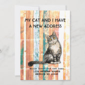 Mijn kat en ik hebben een mededeling verhuisd aankondiging (Voorkant)