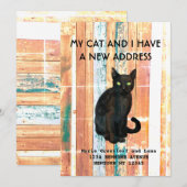 Mijn kat en ik hebben een mededeling verhuisd aankondiging (Voorkant / Achterkant)