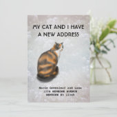 Mijn kat en ik hebben een mededeling verhuisd aankondiging (Staand voorkant)