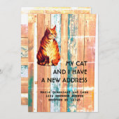 Mijn kat en ik hebben een mededeling verhuisd aankondiging (Voorkant / Achterkant)