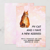 Mijn kat en ik hebben een mededeling verhuisd aankondiging (Voorkant / Achterkant)