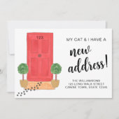 Mijn kat en ik hebben een nieuw adres aankondiging (Voorkant)