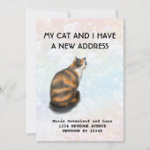 Mijn kat en ik hebben een verhuisbericht aankondiging (Voorkant)