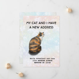 Mijn kat en ik hebben een verhuisbericht aankondiging