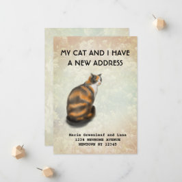 Mijn kat en ik hebben een verhuisbericht aankondiging