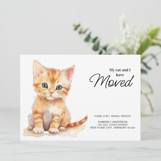Mijn kat en ik hebben Oranje kitten verplaatst Aankondiging (Staand voorkant)