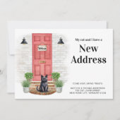 Mijn kat en ik Nieuw adres Zwarte kattenluik Verhu Aankondiging (Voorkant)