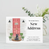 Mijn kat en ik Nieuw adres Zwarte kattenluik Verhu Aankondiging (Staand voorkant)