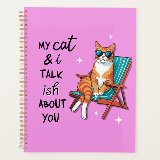 Mijn kat en ik praten ish over jou planner (Voorkant)