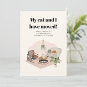 Mijn kat en ik verhuisden Adreswijziging Verhuizen (Staand voorkant)